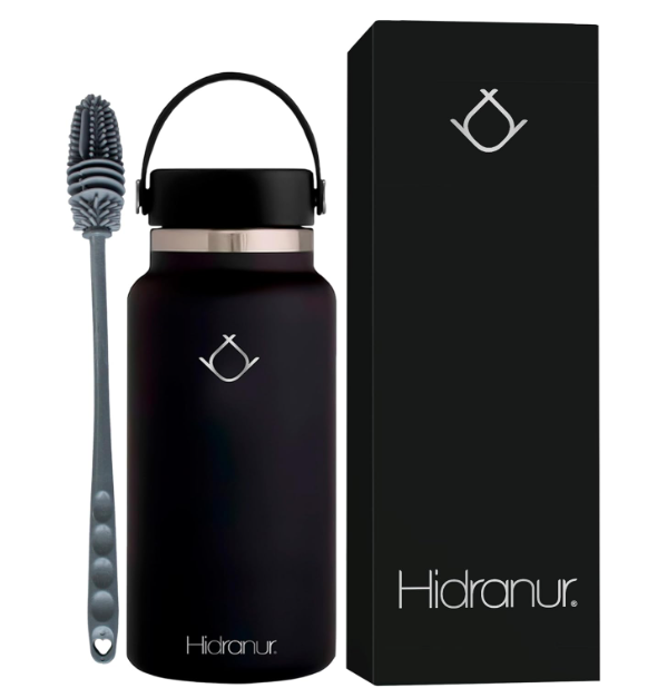 Foto 2 pulgar | Termo De Acero Inoxidable 32 Oz (946.35 Ml) Con Tapa Hermética Negro Hidranur