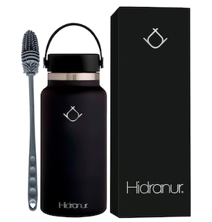 Foto 1 | Termo De Acero Inoxidable 32 Oz (946.35 Ml) Con Tapa Hermética Negro Hidranur