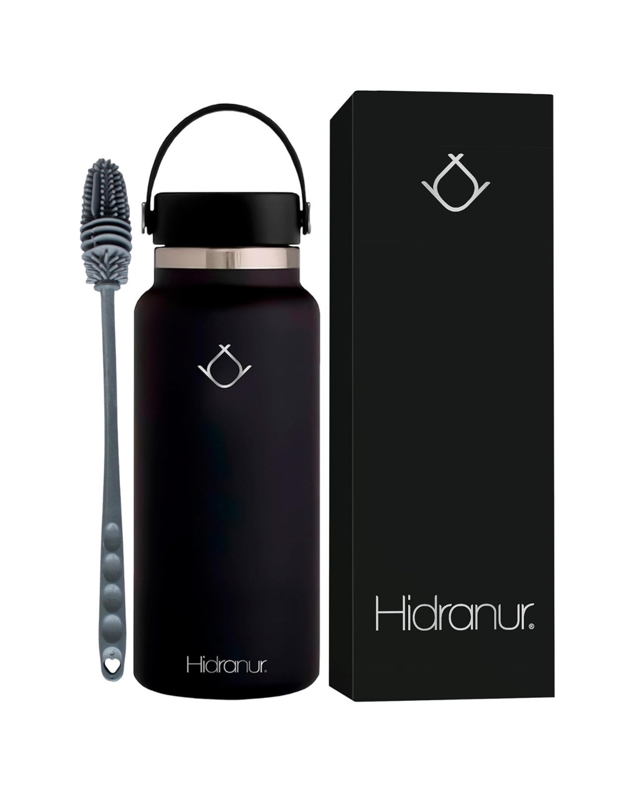 Foto 1 | Termo De Acero Inoxidable Con Tapa Hermética 40 Oz (1182.94 Ml) Negro Hidranur