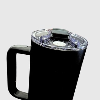 Foto 2 | Vaso Aislado O'jay Negro de Acero Inoxidable 50 Onzas con Asa y Tapa con Popote