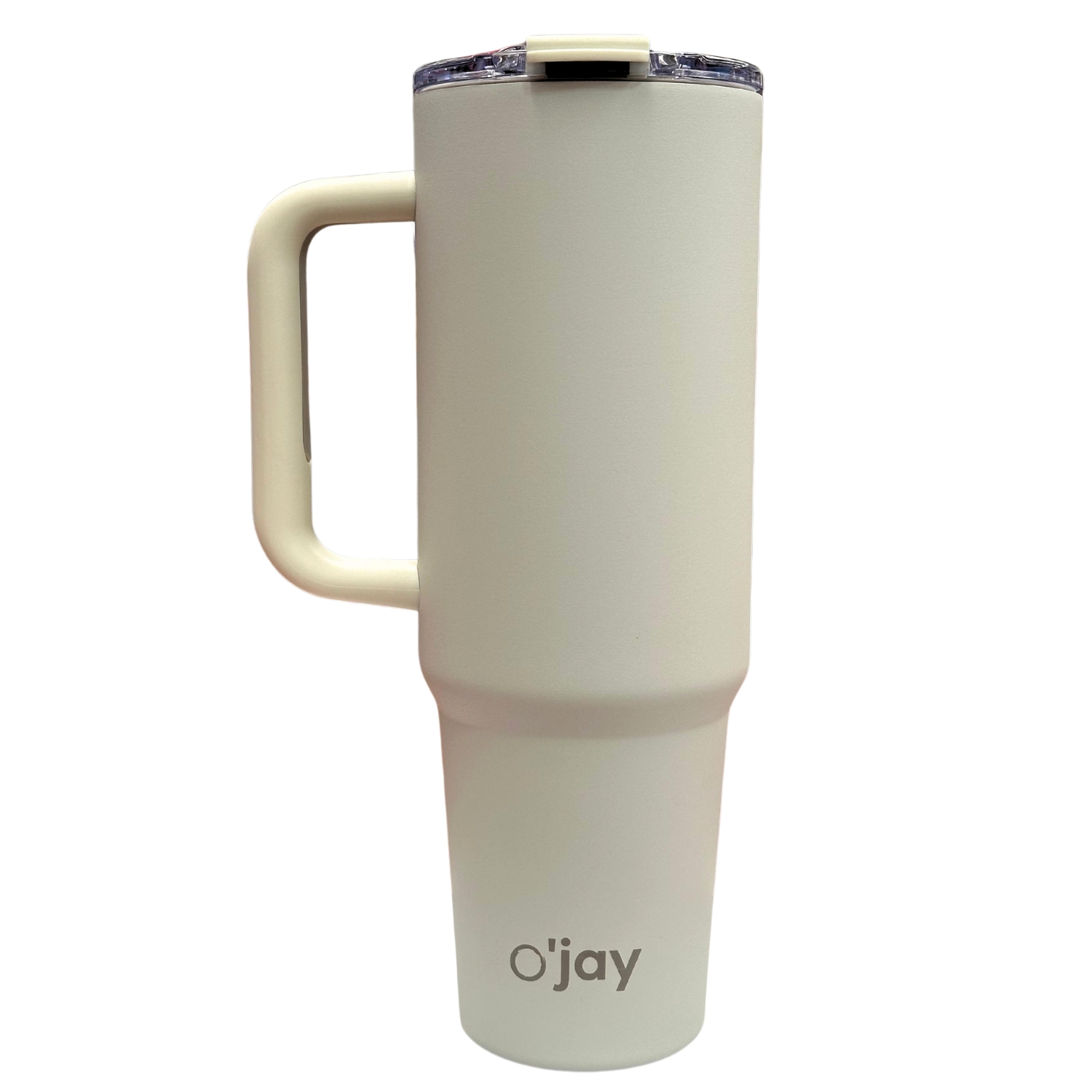 Foto 1 | Vaso Aislado O'jay Blanco de Acero Inoxidable 50 Onzas con Asa y Tapa con Popote