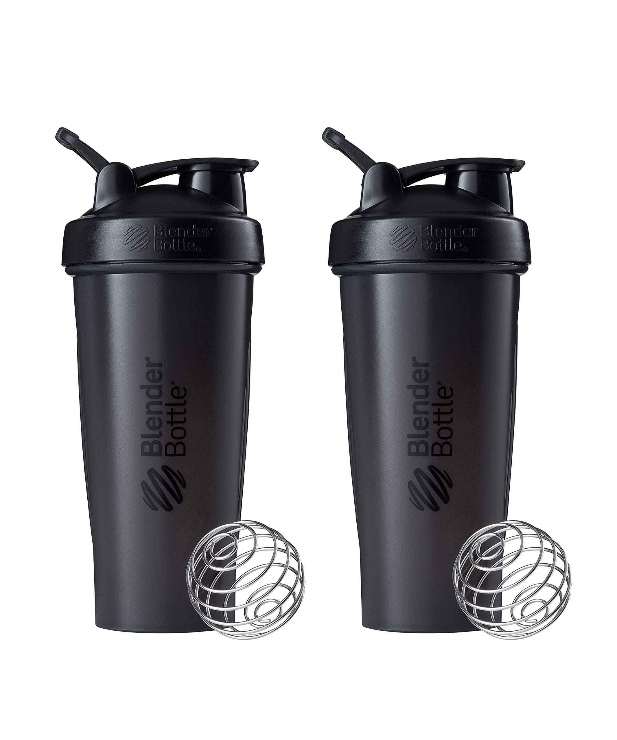 Foto 2 pulgar | Shaker Bottle Blenderbottle Classic De 800 Ml (paquete De 2), Todo Negro - Venta Internacional.