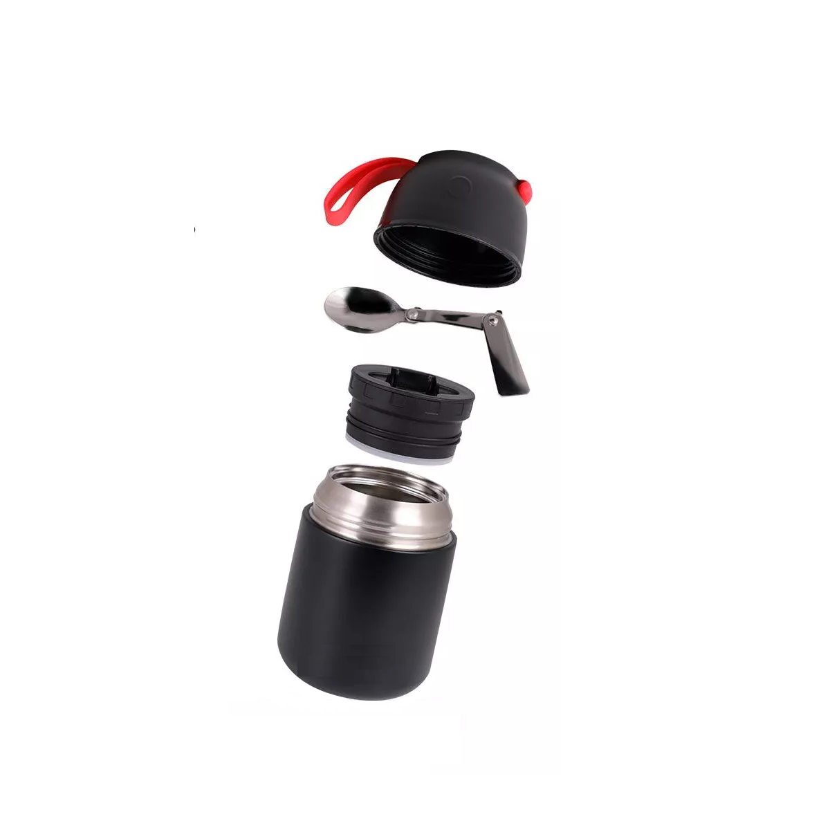 Termo De Acero Inoxidable 628 Ml Para Comida Eo Safe Imports Esi-15056 Negro