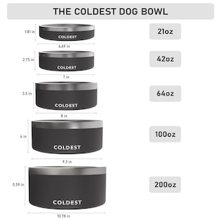 Foto 6 | Cuenco Para Perros The Coldest Water, Acero Inoxidable, Antideslizante, 3,5 L - Venta Internacional.