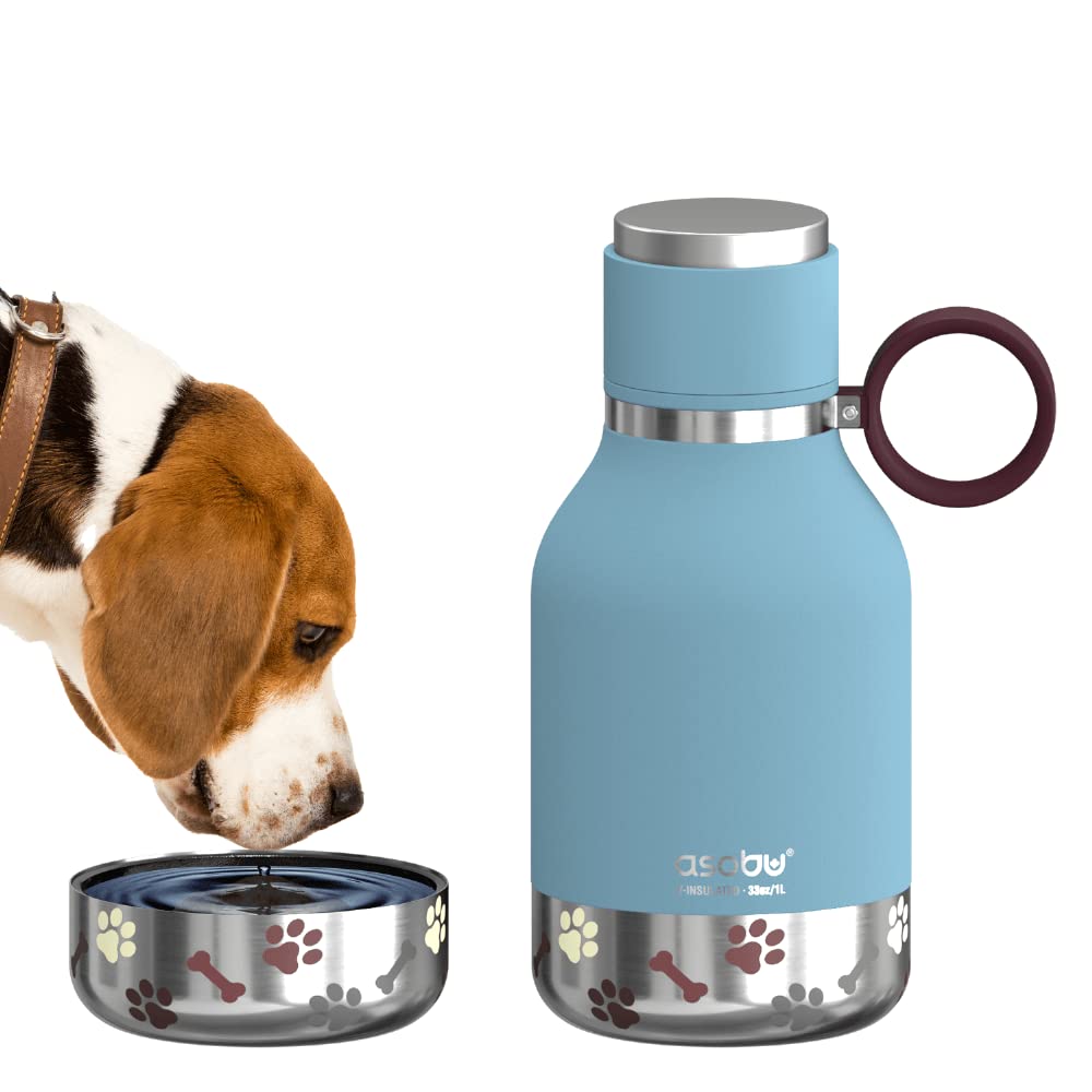 Cuenco Para Perros Con Botella De Viaje Aislante De Acero Inoxidable - Venta Internacional.