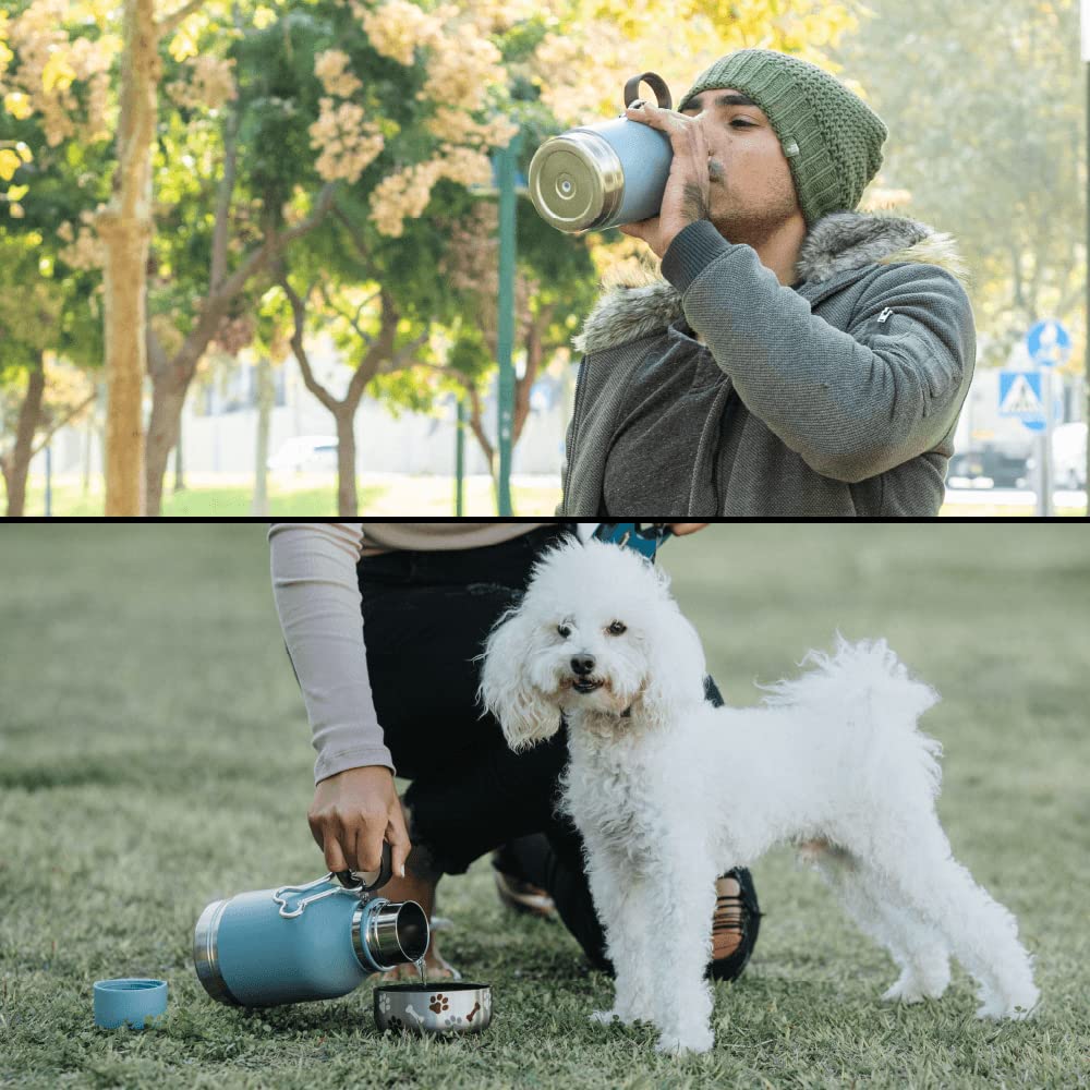 Foto 8 pulgar | Cuenco Para Perros Con Botella De Viaje Aislante De Acero Inoxidable - Venta Internacional.