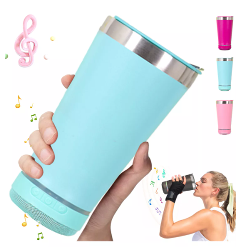 Termo Wünd Portátil Inoxidable 16 Oz Con Recargable Bluetooth