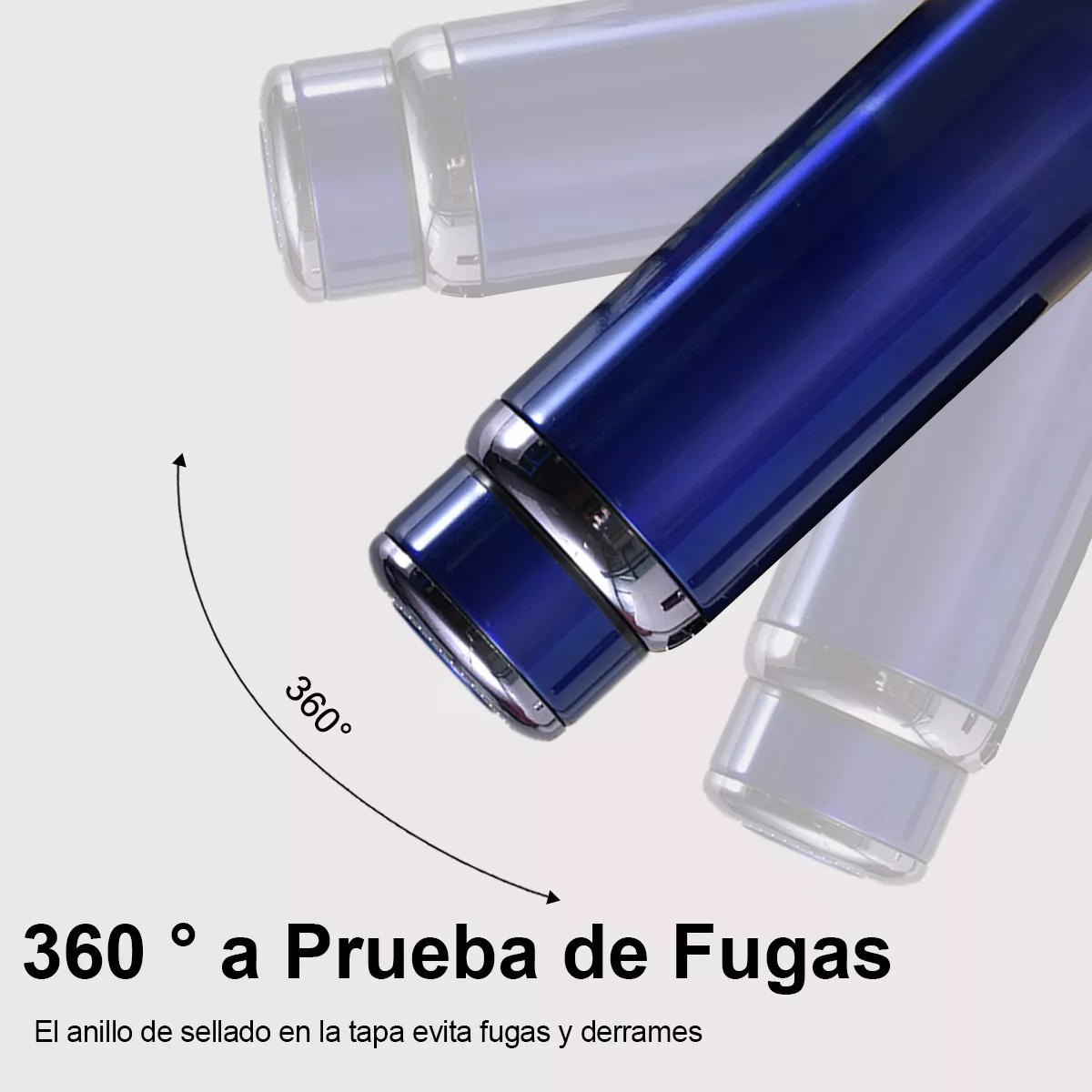 Foto 5 pulgar | Termo De Acero Inoxidable 1000ml 3 Pzs Eo Safe Imports Esi-15969 Azul