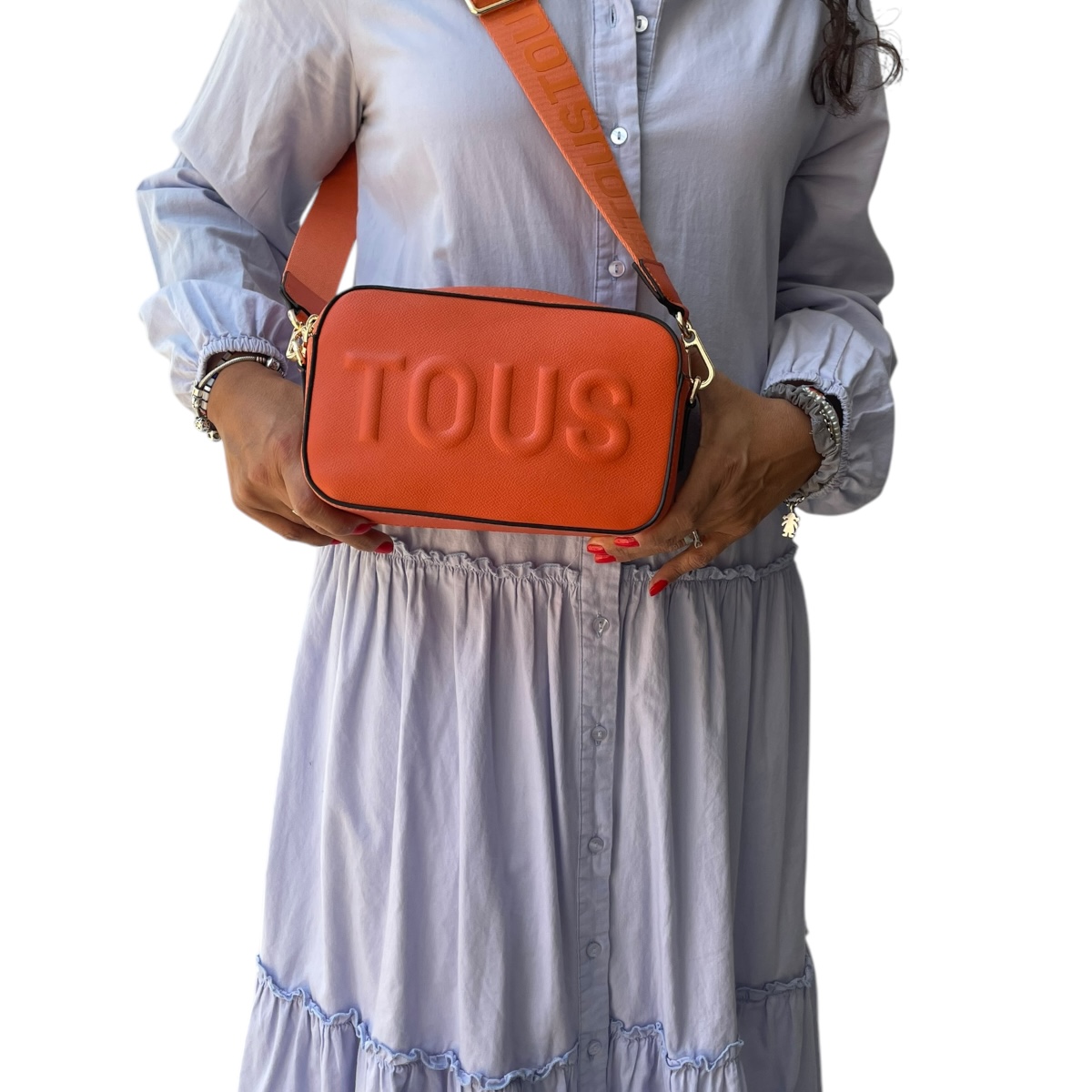 Foto 6 pulgar | Bolsa Para Dama Crossbody Tous Reporter Orange