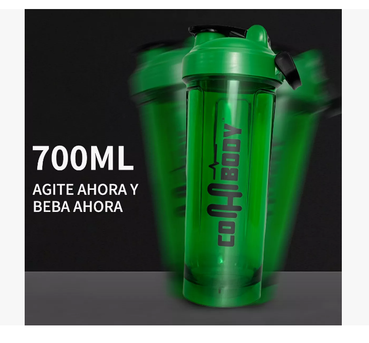 Foto 3 pulgar | Shaker Proteina Vaso Mezclador De Proteina Gym 24oz 700ml Color Verde Wünd