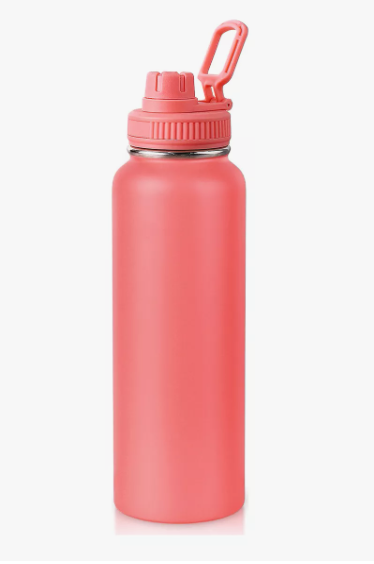 Termo Rojo Rosa De Acero Inoxidable Botella De Agua Deportiva