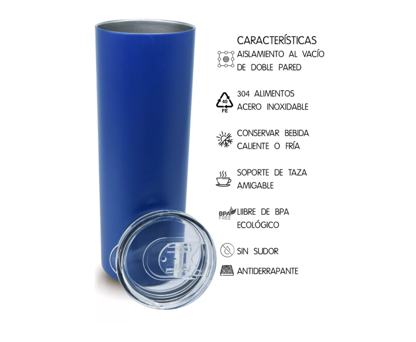 Foto 3 pulgar | Descripción Presentamos El Vaso Skinny De 20 Oz, Un Producto De Calidad Premium Color Azul Wünd