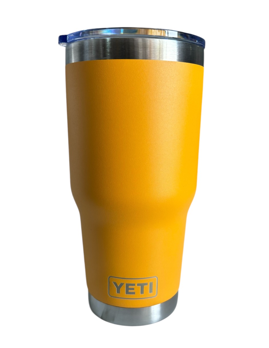 Termo Yeti De Acero Inoxidable Naranja Con Tapa Push Pull 30 Oz