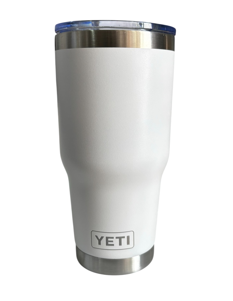 Termo Yeti De Acero Inoxidable Blanco Con Tapa Push Pull 30 Oz