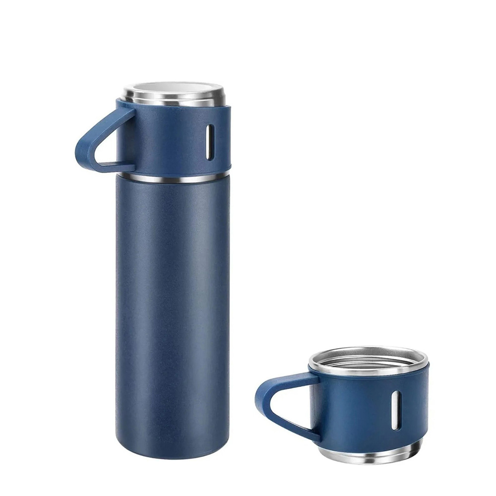 Termo Con Tazas De Acero Inoxidable De 500 Ml