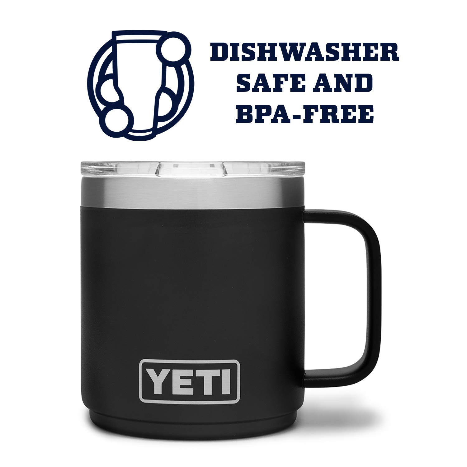 Foto 5 pulgar | Taza Yeti Rambler De Acero Inoxidable Con Aislamiento Al Vacío, 300 Ml, Color Negro - Venta Internacional.