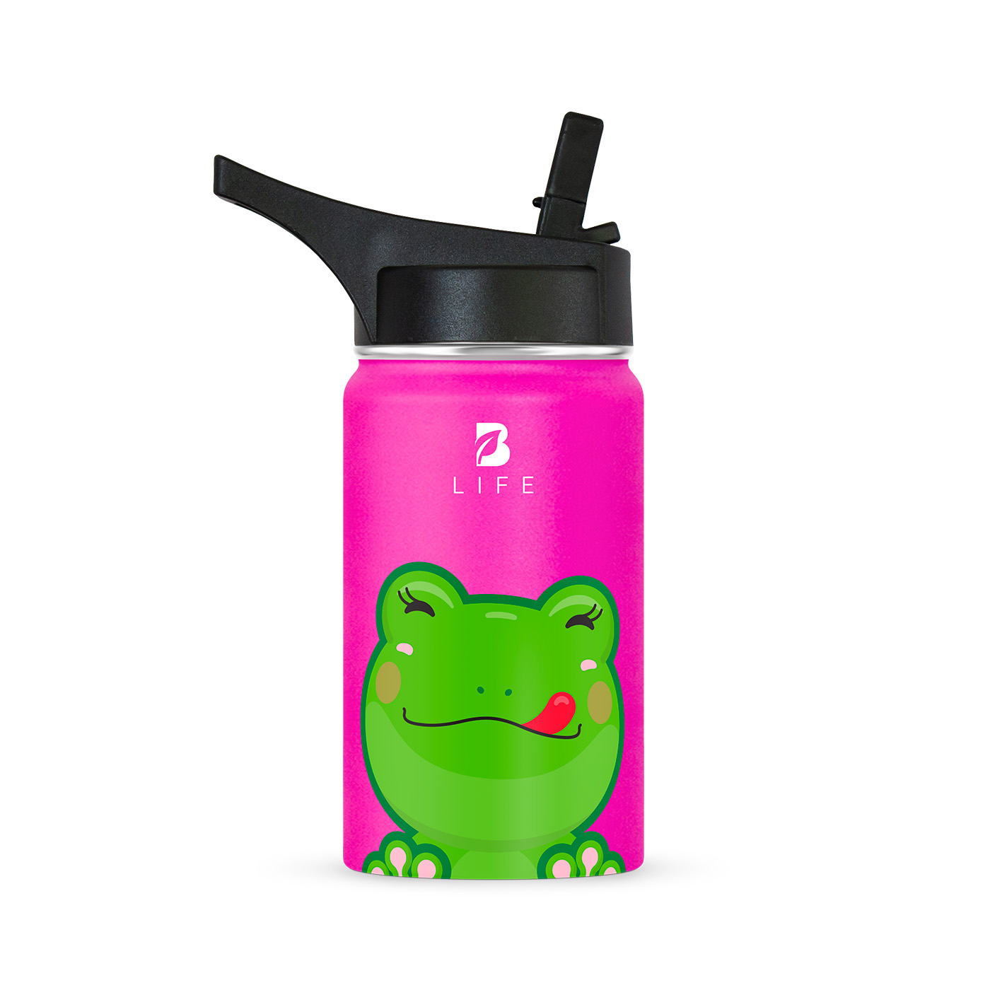 Foto 3 pulgar | Termo De Rana De 355 Ml Para Bebidas Frías Y Calientes Más Tiempo Y Sin Fugas. Frog Kids Water Bottle. B Life