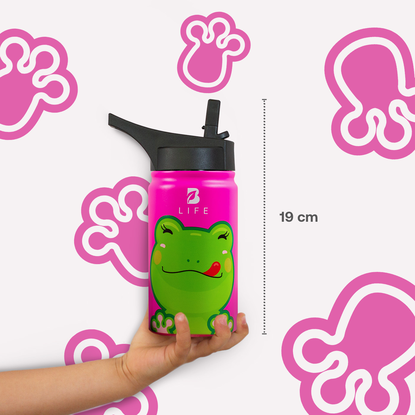 Foto 7 pulgar | Termo De Rana De 355 Ml Para Bebidas Frías Y Calientes Más Tiempo Y Sin Fugas. Frog Kids Water Bottle. B Life