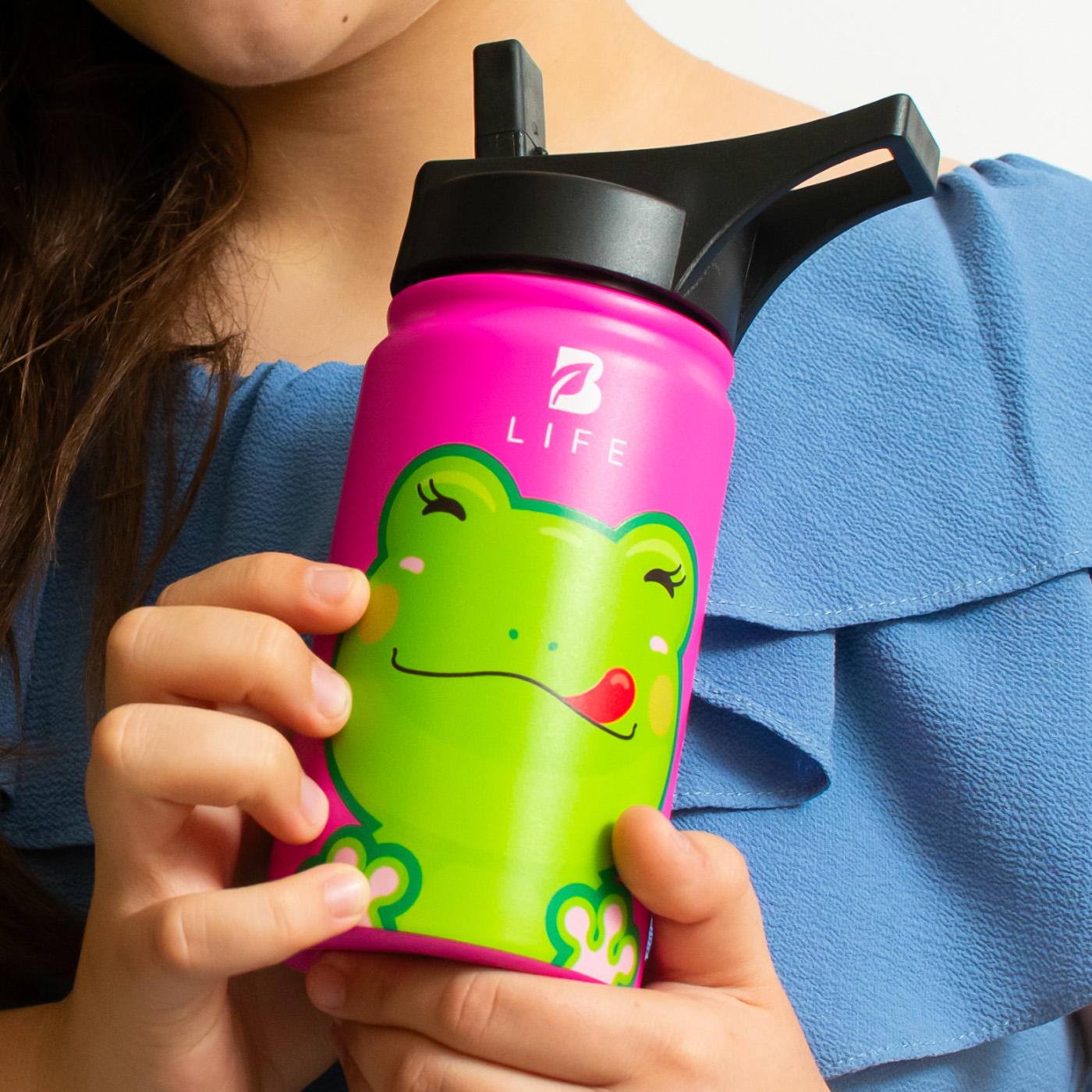 Foto 7 | Termo De Rana De 355 Ml Para Bebidas Frías Y Calientes Más Tiempo Y Sin Fugas. Frog Kids Water Bottle. B Life