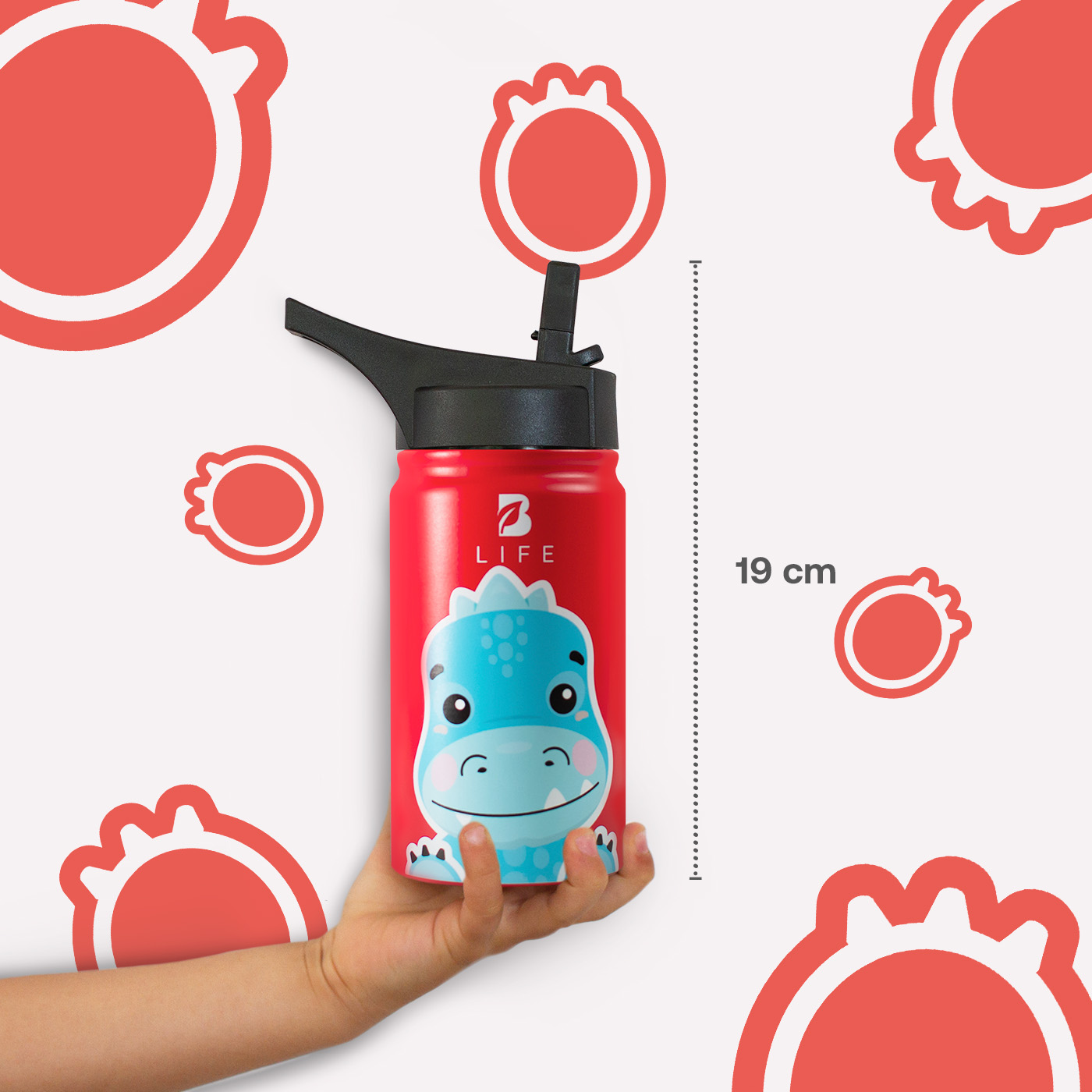 Foto 6 | Termo De Dionosaurio De 355 Ml Para Bebidas Frías Y Calientes Más Tiempo Y Sin Fugas. Dinosaur Kids Water.