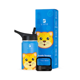 Foto 1 | Termo De Gato De 355 Ml Para Bebidas Frías Y Calientes Más Tiempo Y Sin Fugas. Cat Kids Water Bottle. B Life