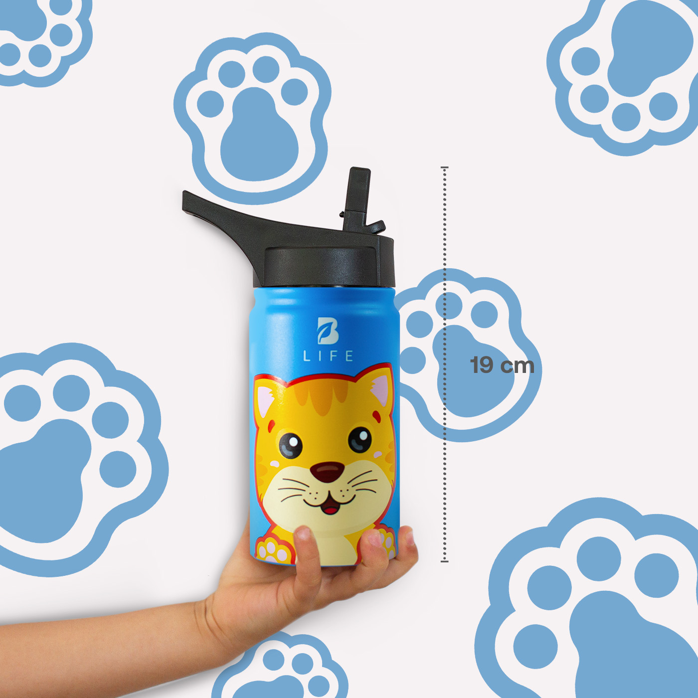 Foto 7 pulgar | Termo De Gato De 355 Ml Para Bebidas Frías Y Calientes Más Tiempo Y Sin Fugas. Cat Kids Water Bottle. B Life
