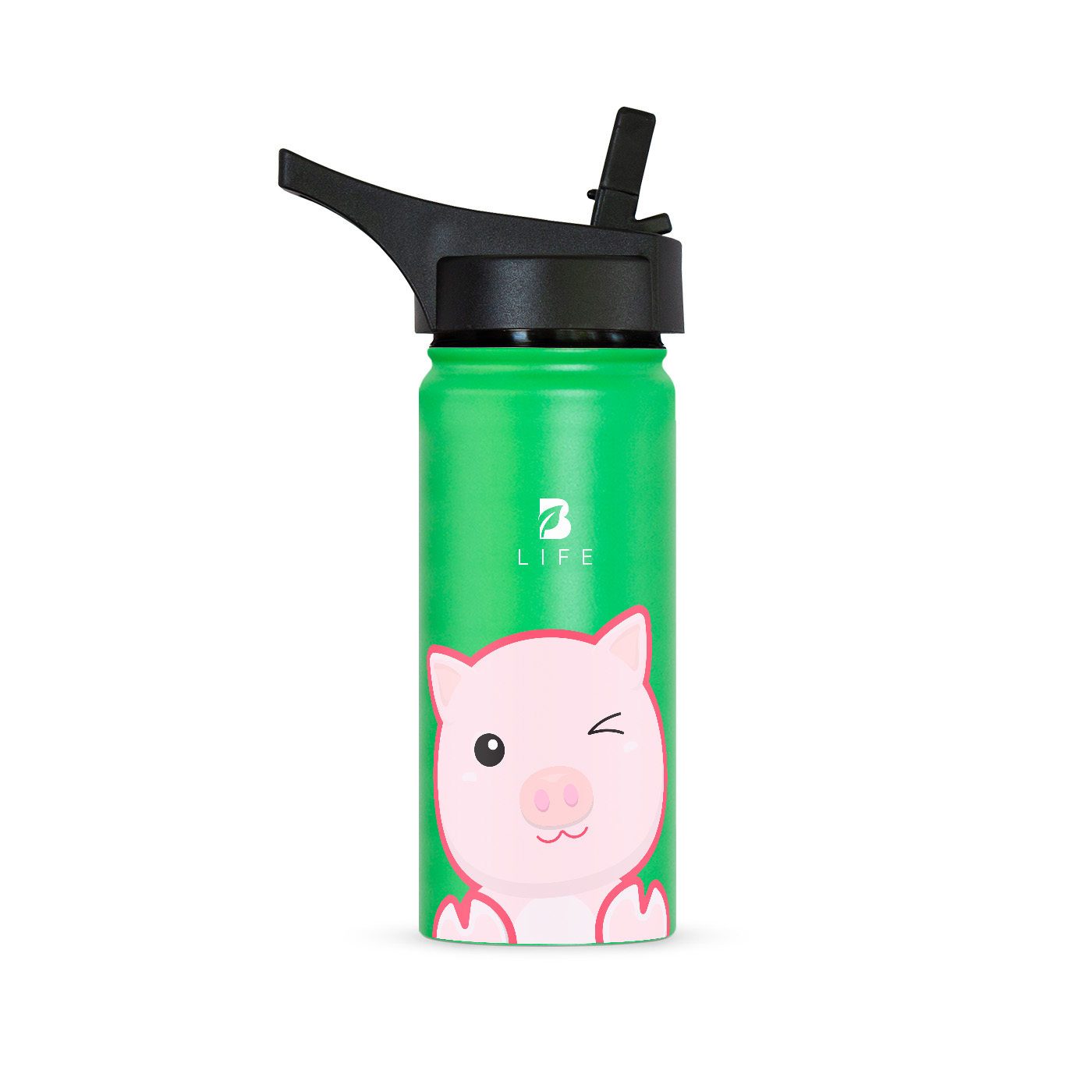 Foto 3 pulgar | Termo De Cerdito De 532 Ml Para Bebidas Frías Y Calientes Más Tiempo Y Sin Fugas. Pig Kids Water Bottle. B Life