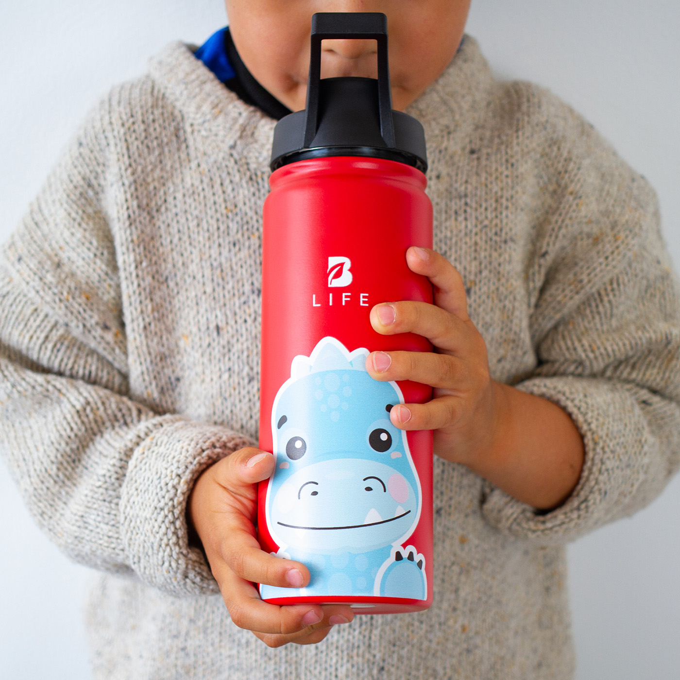 Foto 7 | Termo De Dionosaurio De 532 Ml Para Bebidas Frías Y Calientes Más Tiempo Y Sin Fugas. Dinosaur Kids Water Bottle. B Li