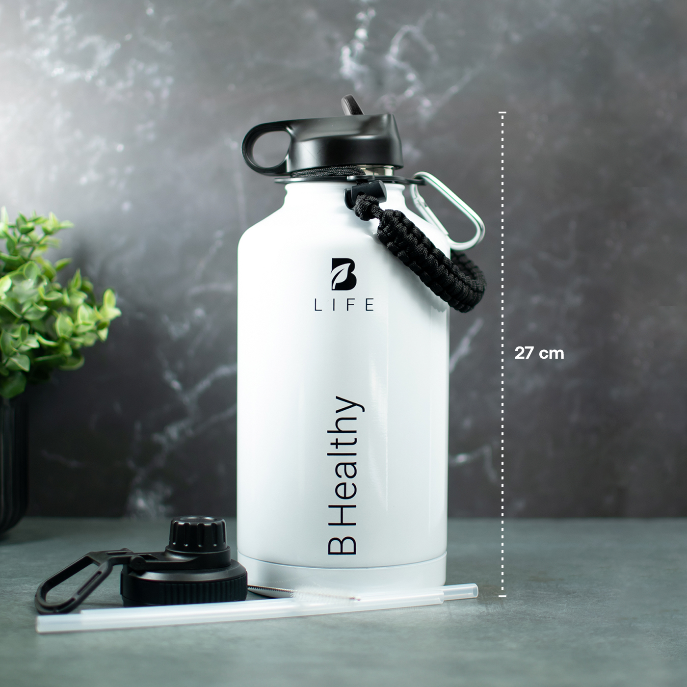 Foto 5 | Botella Térmica Blanca B Healthy | Mantiene Frío y Calor | Acero Inoxidable 2L