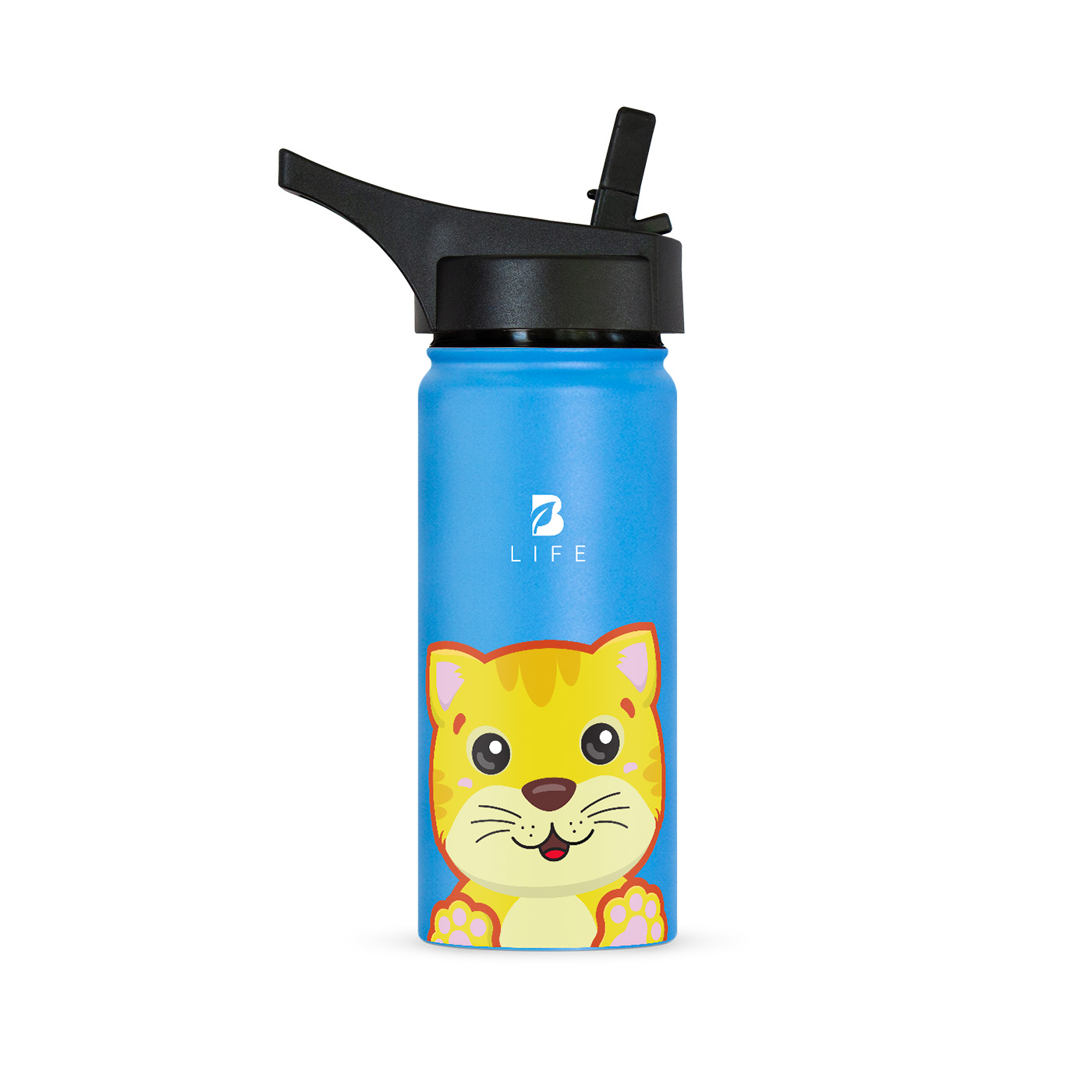 Foto 2 | Termo De Gato De 532 Ml Para Bebidas Frías Y Calientes Más Tiempo Y Sin Fugas. Cat Kids Water Bottle. B Life