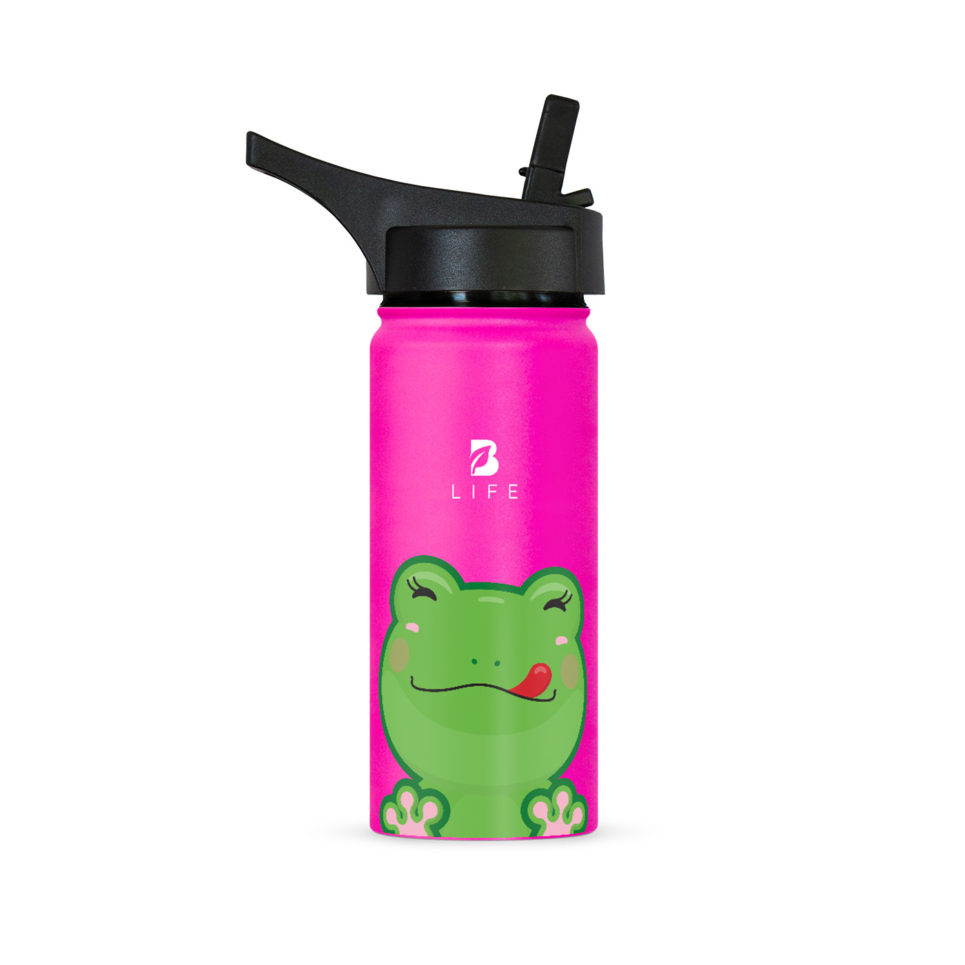 Foto 3 pulgar | Termo De Rana De 532ml Para Bebidas Frías Y Calientes Más Tiempo Y Sin Fugas. Frog Kids Water Bottle. B Life