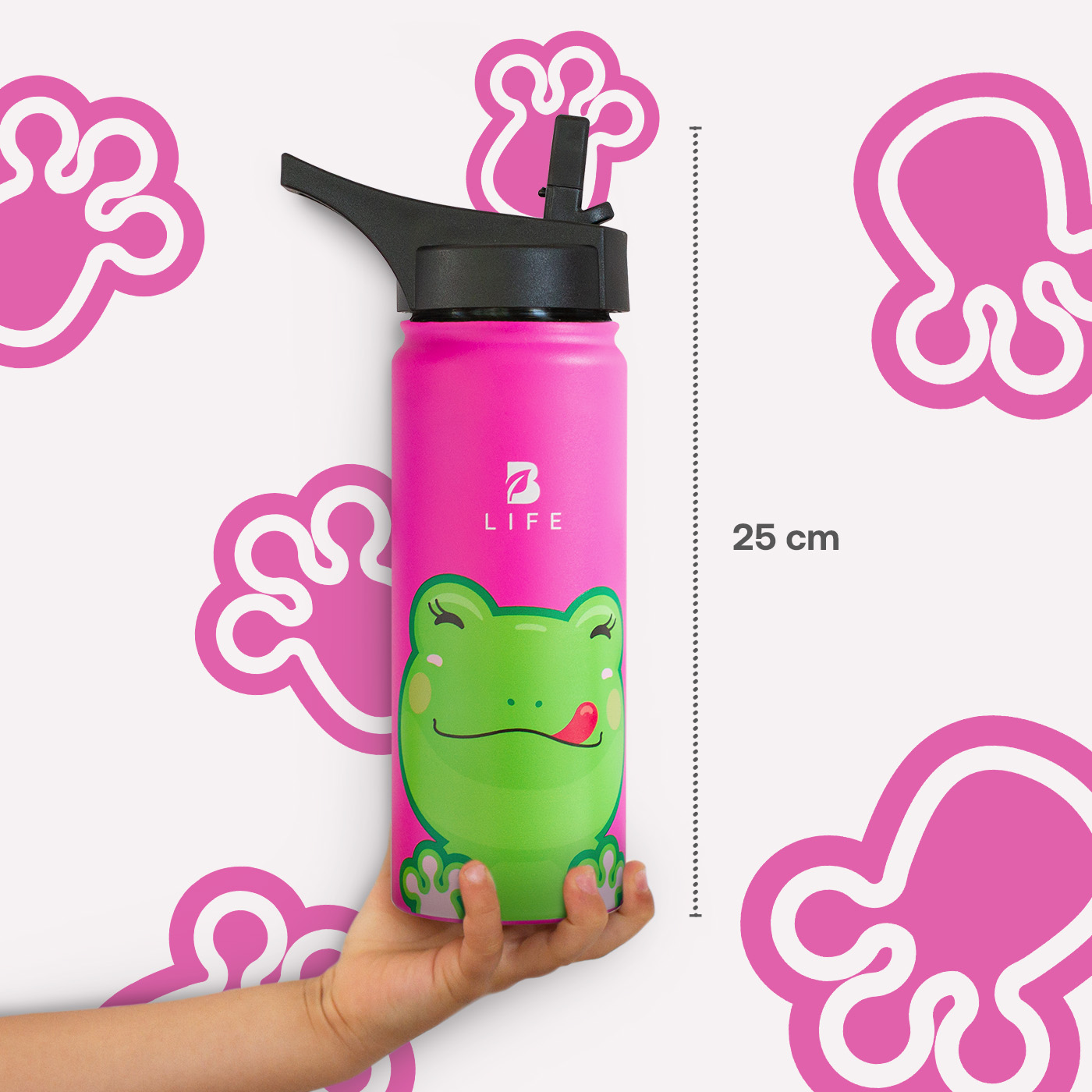 Foto 7 pulgar | Termo De Rana De 532ml Para Bebidas Frías Y Calientes Más Tiempo Y Sin Fugas. Frog Kids Water Bottle. B Life