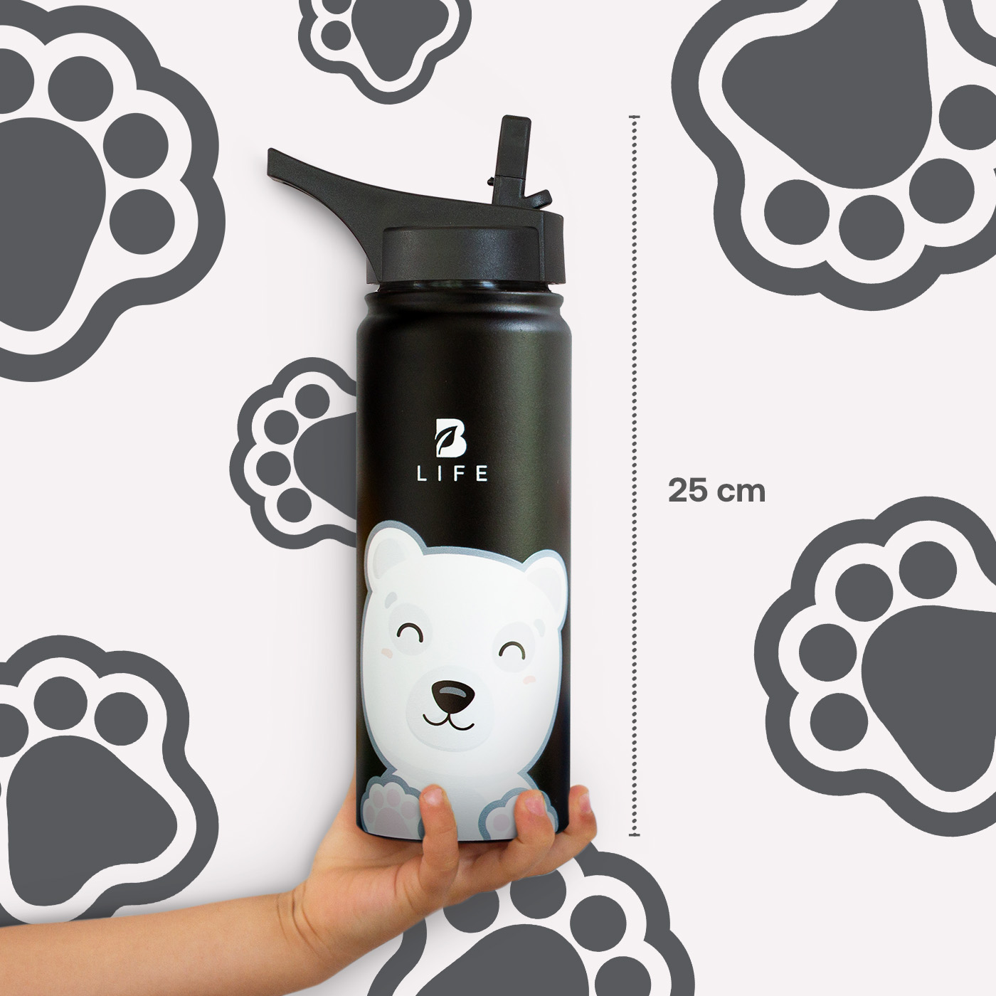 Foto 7 pulgar | Termo De Oso Polar De 532 Ml Para Bebidas Frías Y Calientes Más Tiempo Y Sin Fugas. Bear Kids Water Bottle. B Life