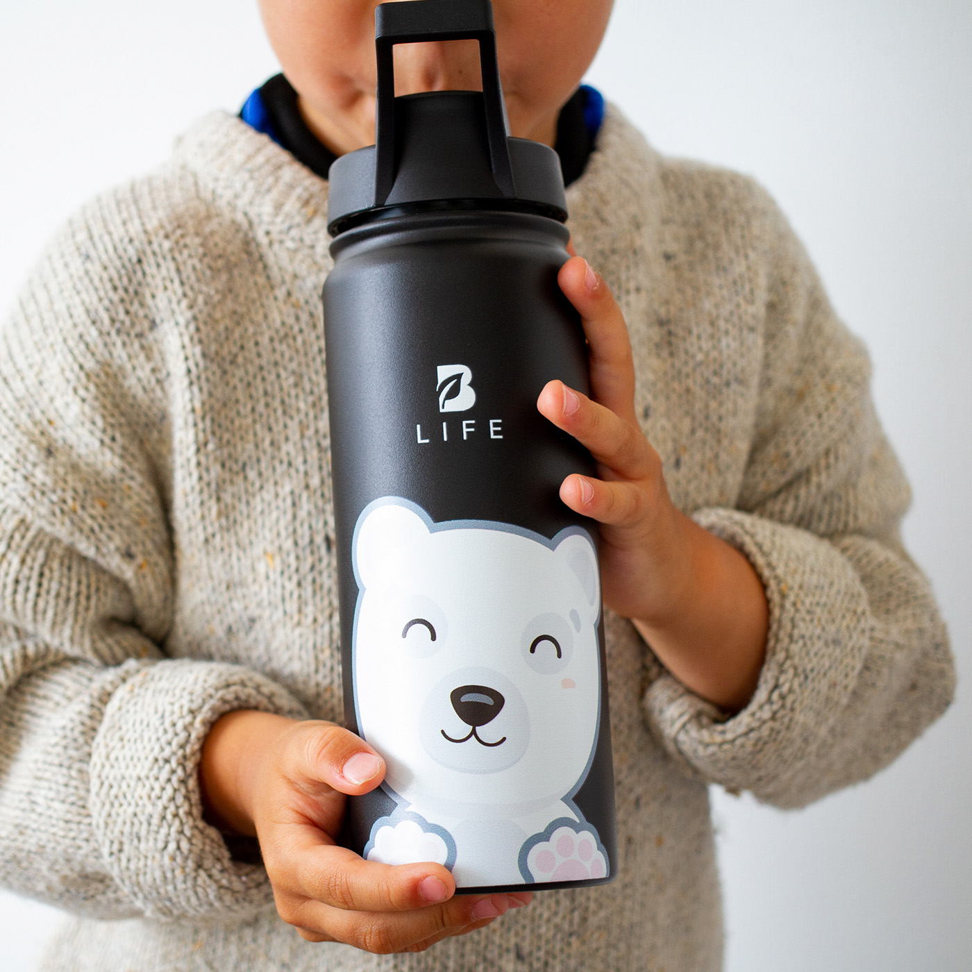 Foto 8 pulgar | Termo De Oso Polar De 532 Ml Para Bebidas Frías Y Calientes Más Tiempo Y Sin Fugas. Bear Kids Water Bottle. B Life