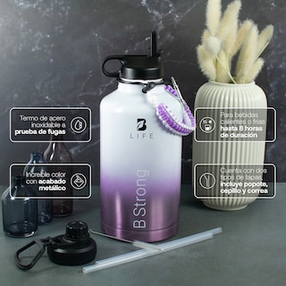 Foto 3 | Termo B Life de Acero Inoxidable 2 L con Tapas para Bebidas Frías y Calientes