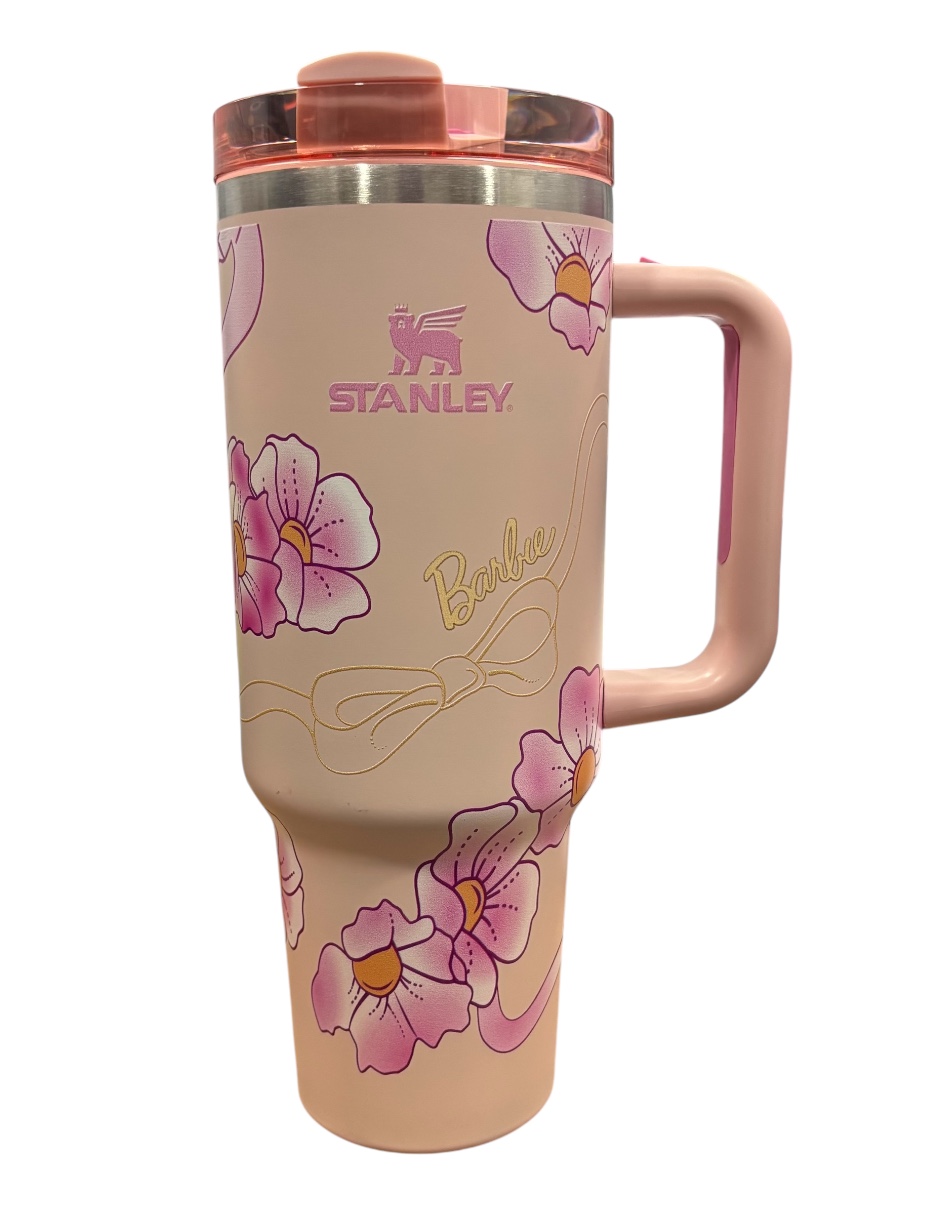 Termo Stanley Quencher H2.0 De Acero Inixidable Barbie 80s Peaches De 40 Oz. Libre De Bpa