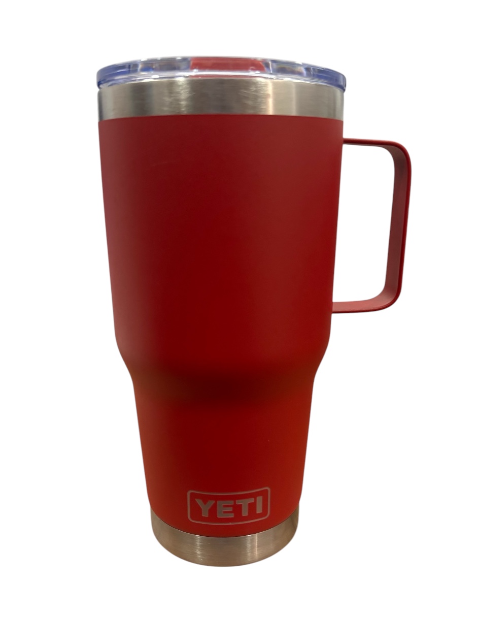 Foto 2 pulgar | Termo De Acero Inoxidable Yeti Rambler Coffe Color Rojo De 30 Onzas