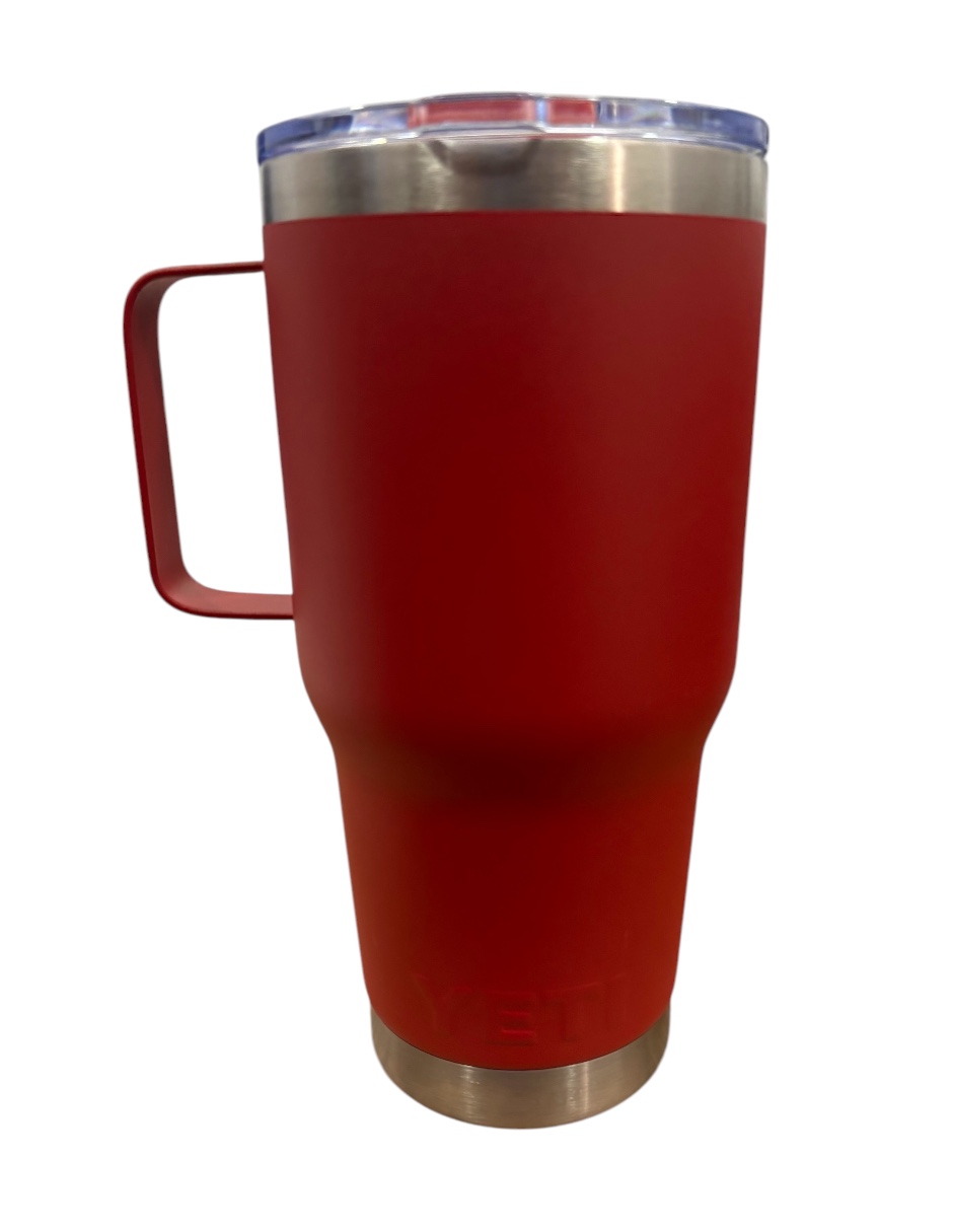 Foto 3 pulgar | Termo De Acero Inoxidable Yeti Rambler Coffe Color Rojo De 30 Onzas