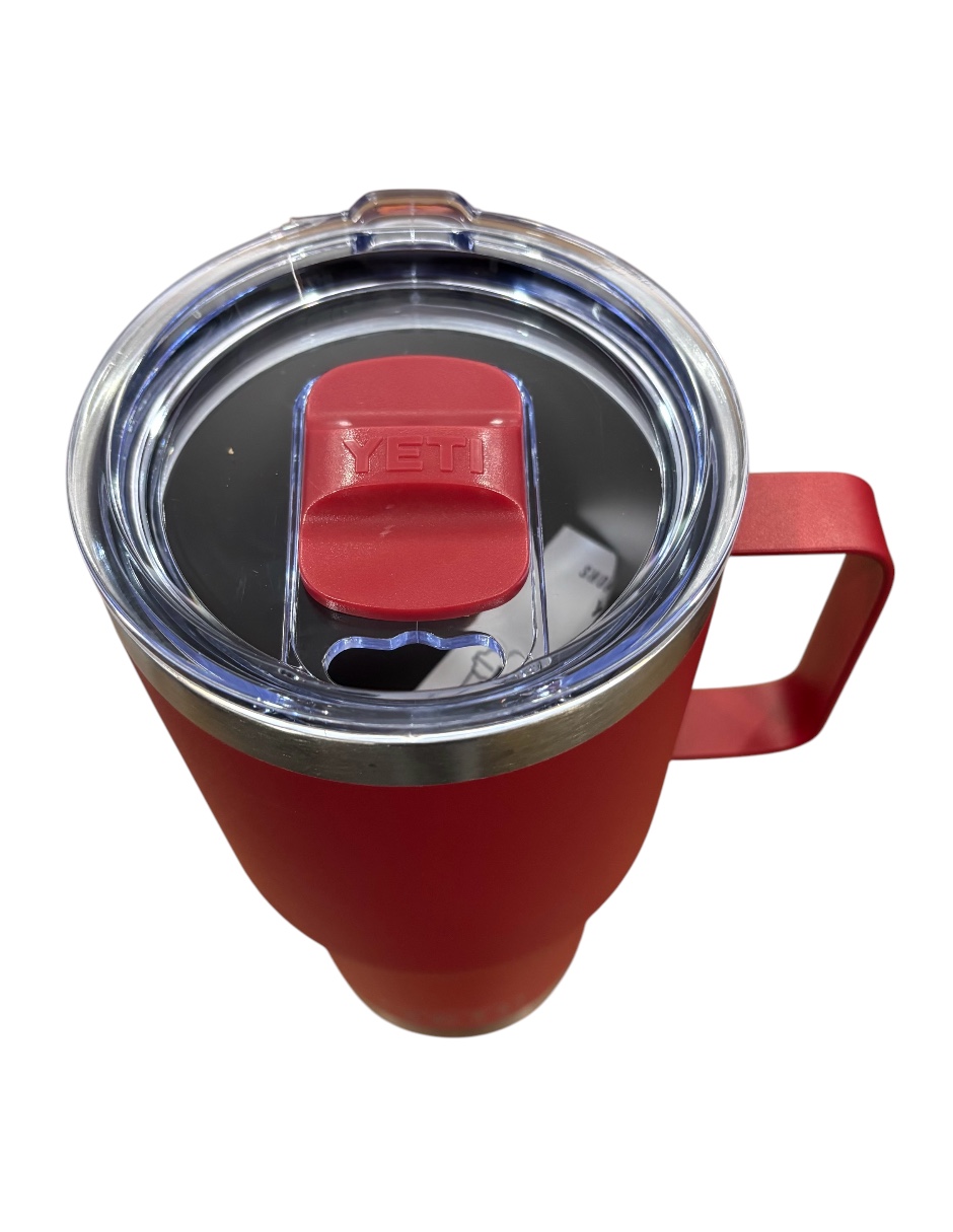 Foto 4 pulgar | Termo De Acero Inoxidable Yeti Rambler Coffe Color Rojo De 30 Onzas