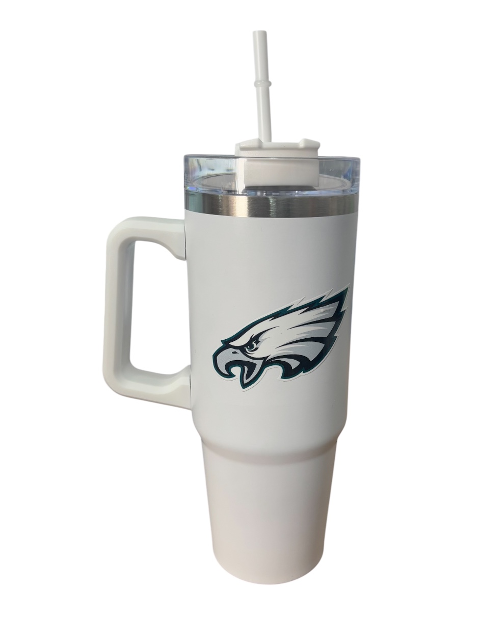 Foto 2 pulgar | Termo De Acero Inoxidable Fartmex Color Blanco Nfl Philadelphia Eagles 30 Oz