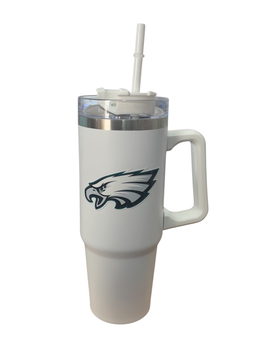 Foto 4 pulgar | Termo De Acero Inoxidable Fartmex Color Blanco Nfl Philadelphia Eagles 30 Oz