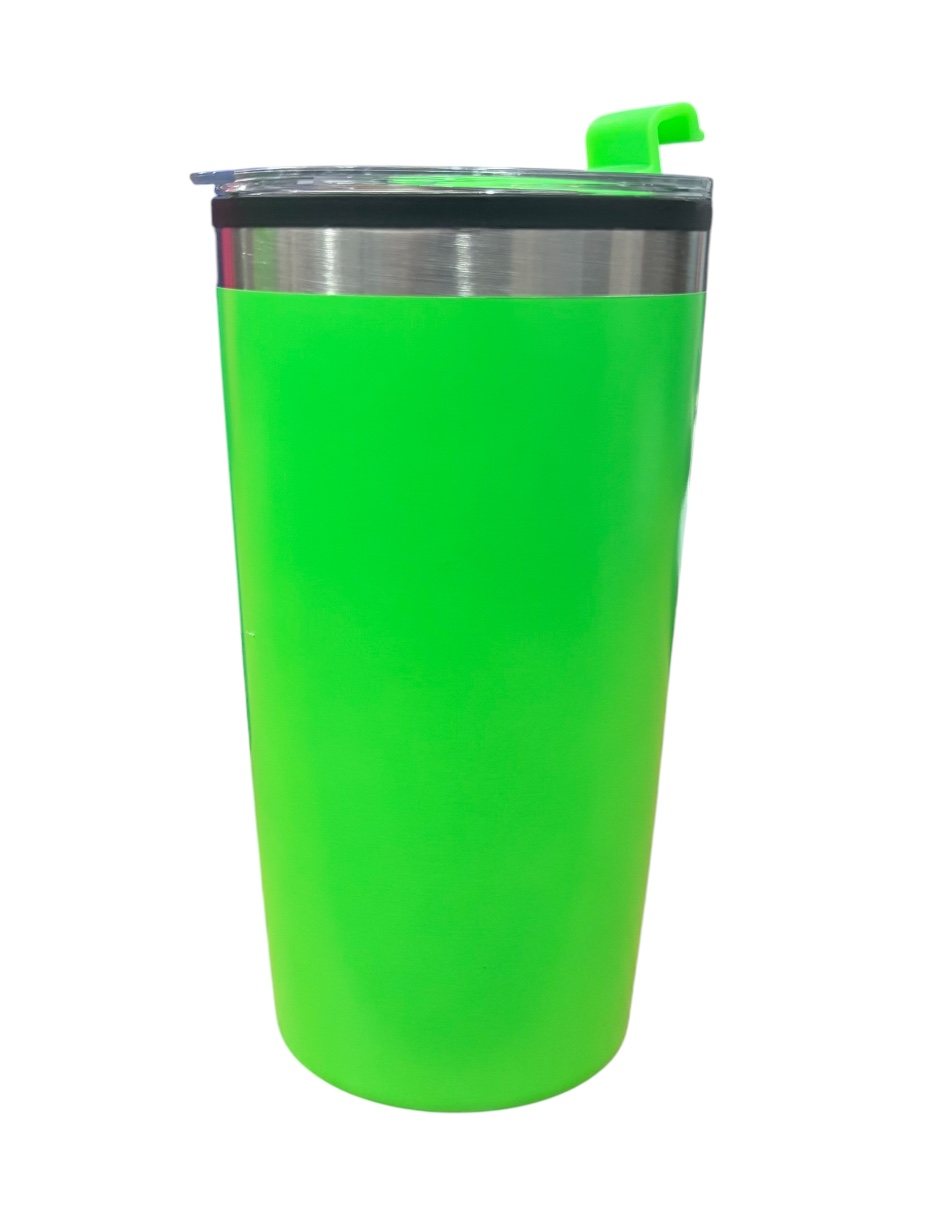 Foto 2 | Termo De Plástico Macarena Brand Color Verde Fosforecente, Stitch De 550 Mililitros.