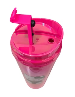 Foto 3 | Termo De Acrílico Con Gliter Color Fucsia Hello Kitty, Mide 23 Cm De Alto Por 10 Cm De Ancho De 710 Mililitros