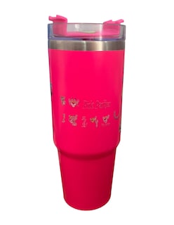 Foto 4 | Termo De Acero Inoxidable Fartmex Color Fucsia, La Pantera Rosa 887 Mililitros