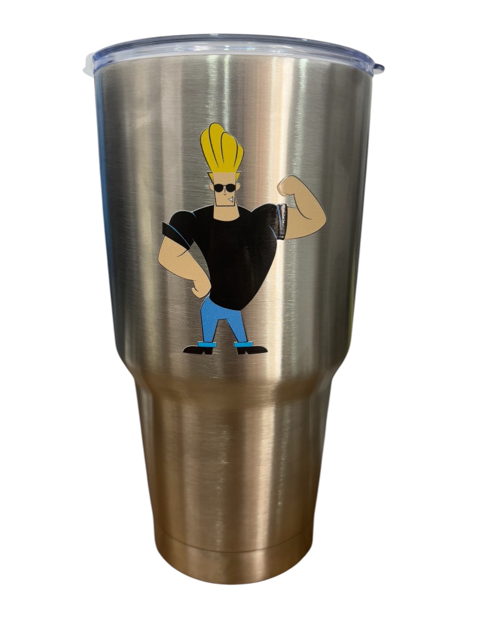 Foto 1 | Termo De Acero Inoxidable Fartmex, Color Plata, Johnny Bravo 887 Mililitros