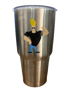 Foto 1 | Termo De Acero Inoxidable Fartmex, Color Plata, Johnny Bravo 887 Mililitros