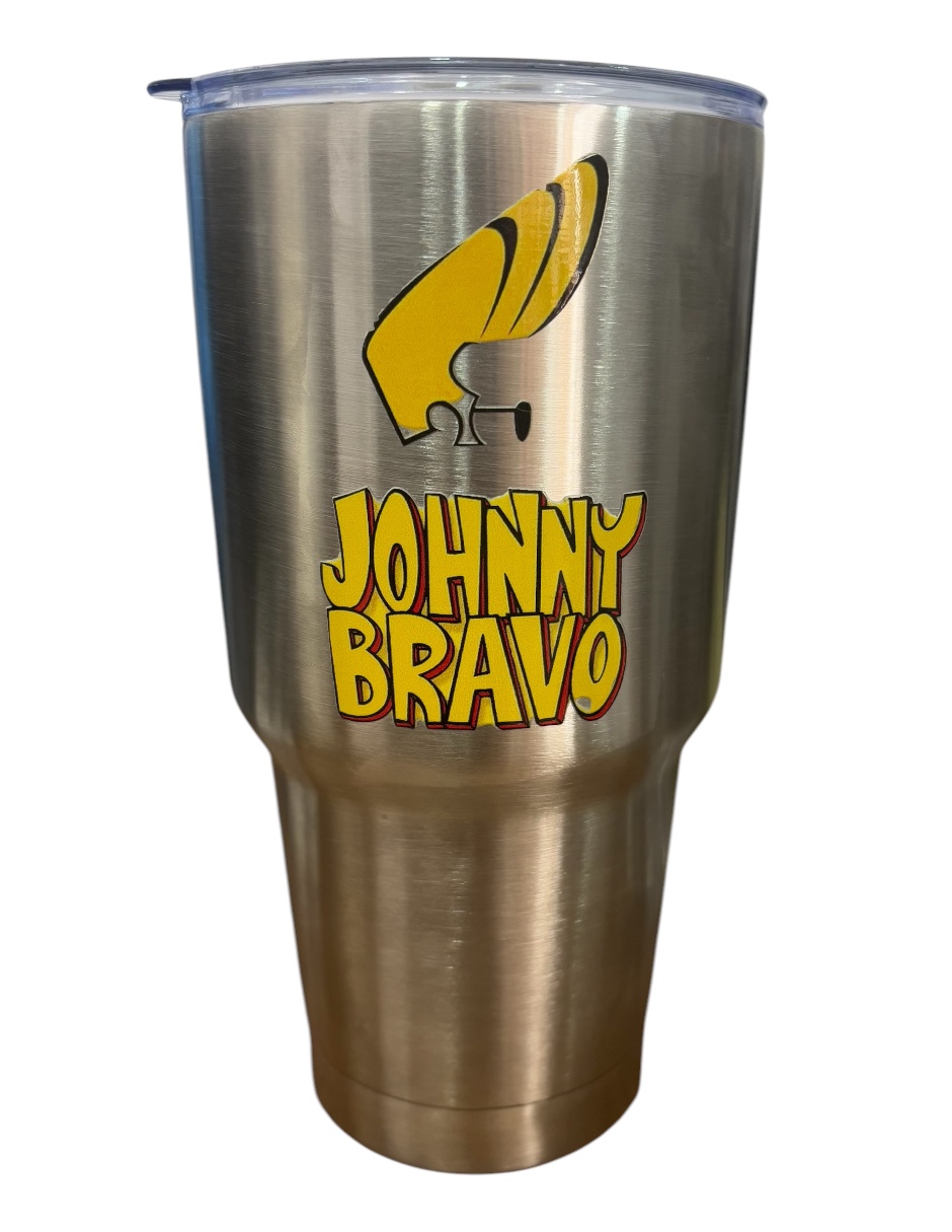 Foto 3 | Termo De Acero Inoxidable Fartmex, Color Plata, Johnny Bravo 887 Mililitros
