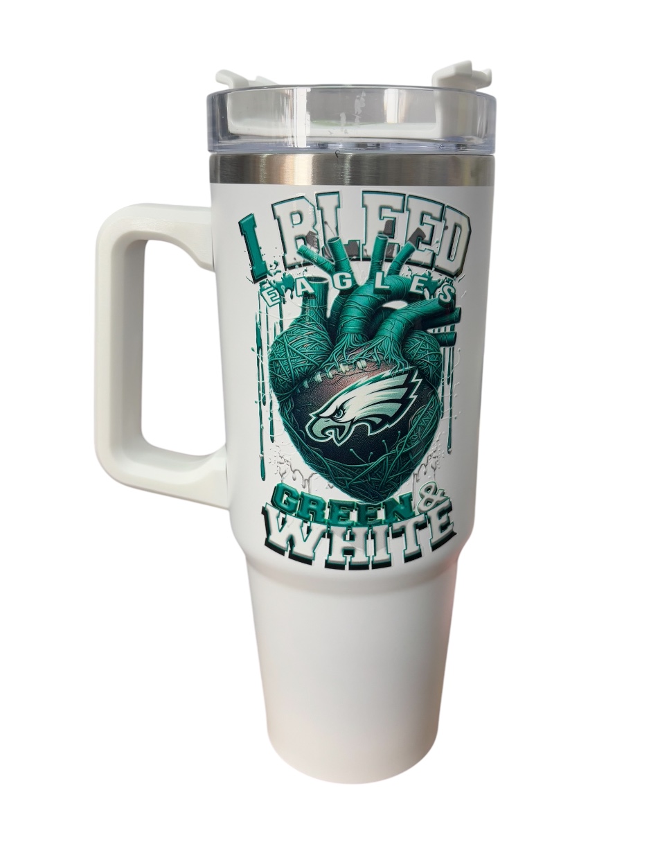 Termo De Acero Inoxidable Fartmex Color Blanco Nfl Philadelphia Eaglesde 30 Oz