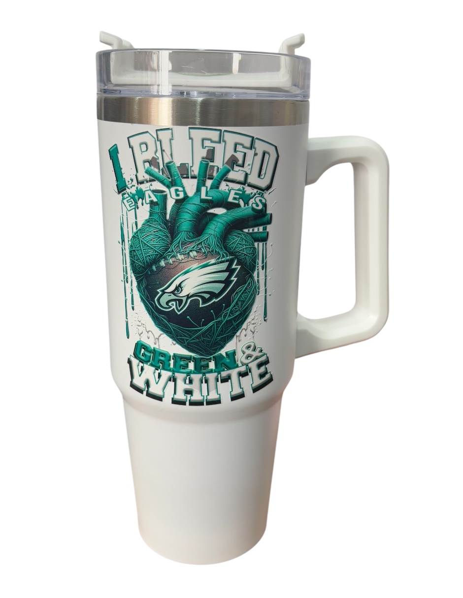 Foto 3 pulgar | Termo De Acero Inoxidable Fartmex Color Blanco Nfl Philadelphia Eaglesde 30 Oz