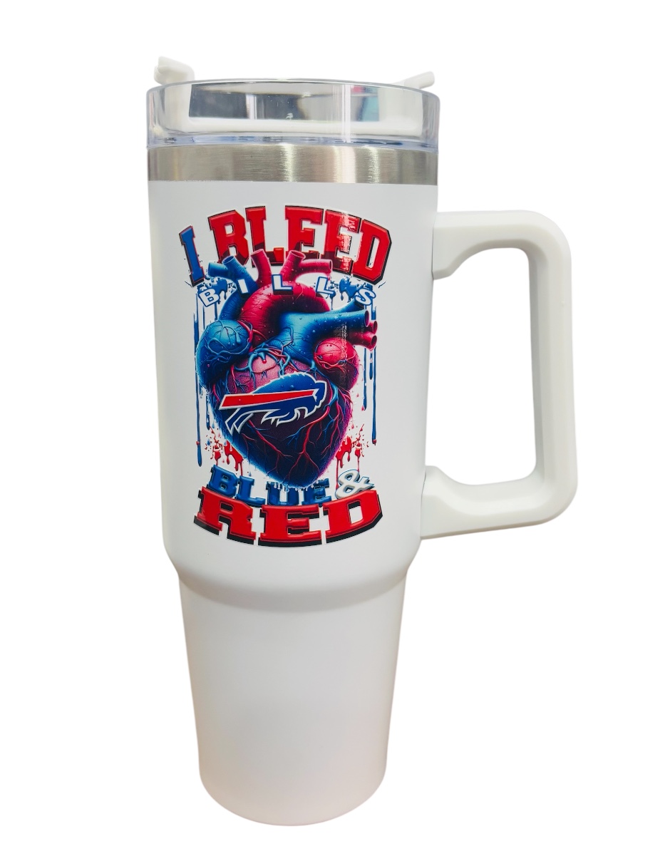 Foto 3 pulgar | Termo De Acero Inoxidable Fartmex Color Blanco Nfl Bills 30 Oz